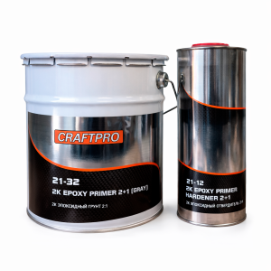 2К Грунт эпоксидный CRAFTPRO 2+1 EPOXY PRIMER 21-32 (серый) 3кг+0,9кг